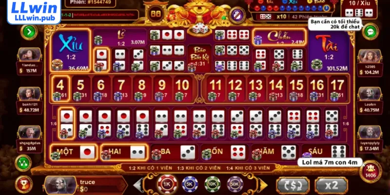 Các cửa đặt cược trong sicbo là gì